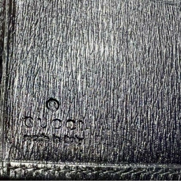 Gucci Vintage black leather interlocking G bifold wallet with silver har… - Picture 6 of 12